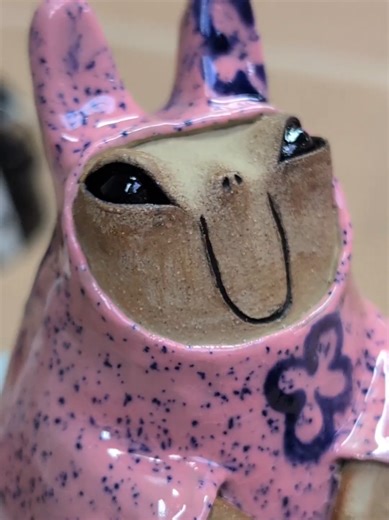 be honest did you smile back at her be honest #bunny #cute #ceramics #pottery #creature