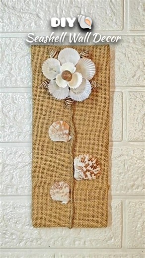 DIY Seashell Wall Decor 🌊 | Easy Jute Craft Idea #shorts #viral #viralvideo #trending #viralreels