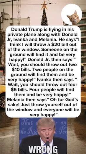 Trump’s plan to make people happy... 💸✈️