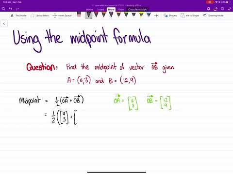 Using the Midpoint of a Vector formula | MAS111A