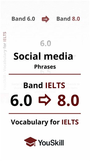 📚 IELTS Vocabulary: Band 6.0 → 8.0 🚀 Upgrade your vocabulary with advanced phrases and natural expressions to boost your IELTS score! 🎓 Complete IELTS Preparation with YouSkill: 📖 Reading | 🎧 Listening | 🗣 Speaking | ✍️ Writing 💰 All 4 skills from just €89/month! 🔗 Start your preparation — link in bio!