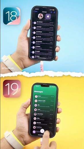 iOS 18 vs iOS 19 Comparison #ios19 #shorts