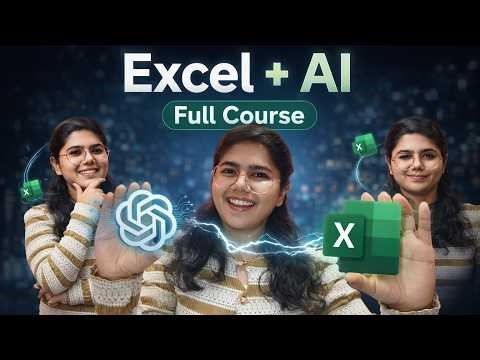 Zero to Hero in Excel + AI 🚀 | Complete Course for Data Analysis (Job Ready + Projects)