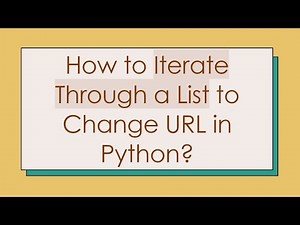 How to Iterate Through a List to Change URL in Python?