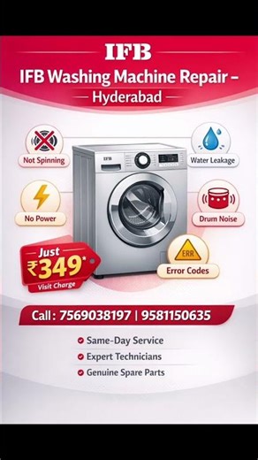IFB Front Load & Top Load Washing Machine Repairs | IFB Customer Care & Service Centre Near Me