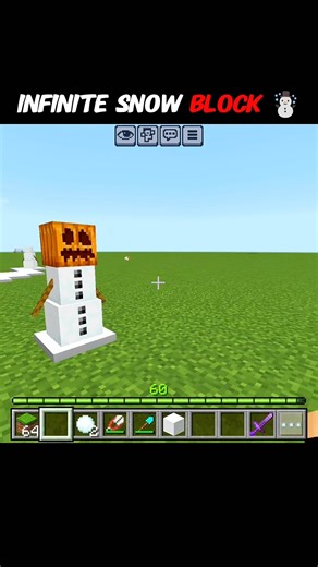 infinite snow block And unlimited snow Golem ⛄ #minecraft #shorts #gaming
