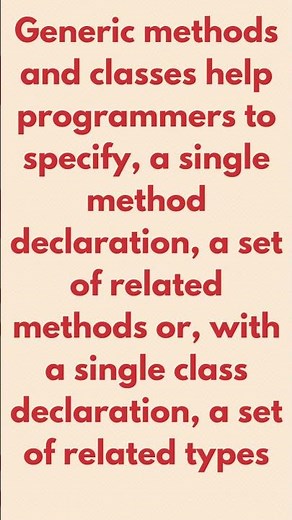 Why are generics used in Java Programming