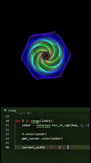 Python Turtle Graphics Art | Creative Coding Short #Shorts