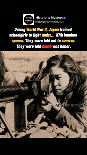 Japan Trained Schoolgirls to Fight Tanks in WWII… 😨 #shorts #darkhistory