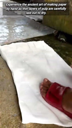 Watch The Amazing Process Of Drying Fresh Handmade Paper