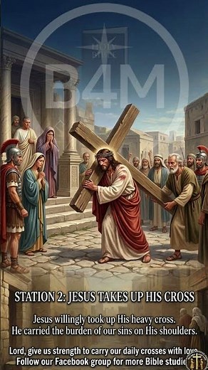 Station 2: Jesus Takes Up His Cross . 14 stations of the Cross