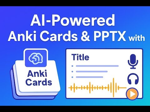 Demo-AI Powered Anki+PPTX with Audio (Hindi-English-French-German Chinese or Any other language)