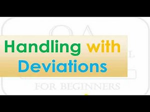 Deviation in pharmaceutical industries - مفهوم الحيود في صناعة الدواء