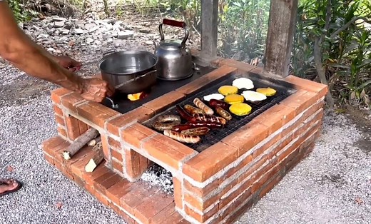 Wood stove combined with oven . | Genius Crafts