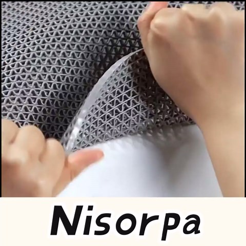 Nisorpa Commercial Drainage Mat Non Slip Floor Mat 3x10 Ft 0.22'' Thick Wet Area Floor Mat Pool Mats for Floor Outdoor Indoor Garage Pools Restaurant Bars Bathroom Patio, Grey