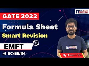 Quick Revision Through Formulas | EMFT | GATE 2022 l Anant sir