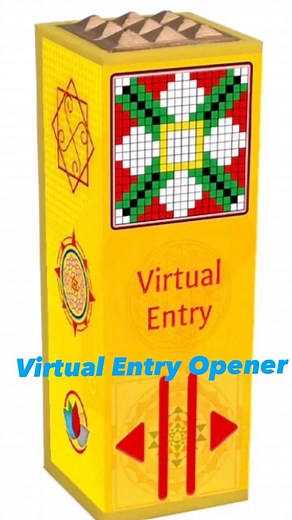 VIRTUAL ENTRY •In Vastu, when you have an entrance of the property on inappropriate direction or unfavorable zone. •You have to block it and you should open a Virtual Door in some auspicious direction/zone. •Now, you cannot break the wall to create a new entrance and get into a task for yourself with a big budget. •So here is the easy solution, without Virtual Door you can easily put the one Virtual Door Amp as shown in the picture adjacent to the wall and you have your virtual entry ready. •Jus