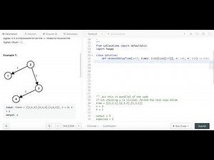 Network Delay Time - Leetcode 743 - Dijkstra's Shortest Path - Python
