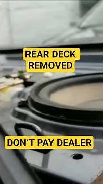 Acura TL Rear Deck & Subwoofer Removal (DIY)