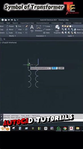 AutoCAD Tutorials Symbol of Transformer#shorts #autocadtutorials