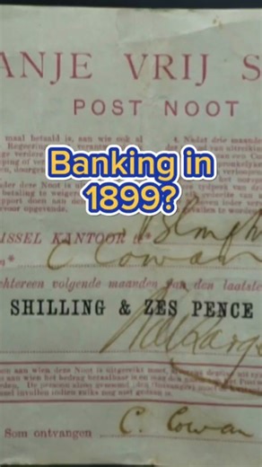 Imagine going to the Bank in 1899 and having a postnote for one Shilling and Zes Pence. This is a historic piece from the Oranje Vrij Staat in 1899. This is something I've never seen before and a really unique piece of history. #southafrica #history #money #fyp #facts