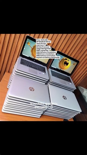 BOCHINS GADGETS 09013915773 on Instagram: "➡️PRICE: ₦320,000 ➡️TOUCH Screen HP EliteBook 820 G3 Intel Core i7 6th Gen Processor 256gb SSD 8gb RAM Keyboard Light 12.5 Inches Screen Size Bluetooth/WiFi Enabled Windows 10 Pro 64bit Foreign Used, Tested Perfectly Ok. Clean & Neatly Used! Slim, Sleek and Portable Long Lasting Battery Life ➡️FREE Laptop Bag 💼 ➡️FREE Drivers Updates ➡️FREE Software Installations ➡️FREE Windows Activation ➡️FREE Original Follow Come Laptop Charger ➡️Payment On Delivery