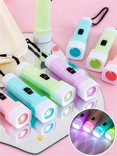 10pcs/5pcs/1pc Mini LED Flashlight, Birthday Party Gift, Gift Bag Filling - Random Color,Baby Party Supplies,Baby Shower Decorations, Flashlight In Various Colors, Portable Handheld Flashlight, Small Flashlight Strong Light LED Lighting Gift Practical Lighting Keychain Pendant LED, Party Decoration, Christmas Decoration, Valentine's Day Gift, Everyday Decoration, Lighting Cute Flashlight, Gift Stuffing, Thanksgiving Day, Halloween | SHEIN