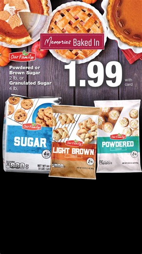 Stock up on your baking necessities at D&W Fresh Market! 2lb bags of brown sugar, powdered sugar, and 4lb granulated sugar for $1.99! 不 | D&W Fresh Market | Facebook