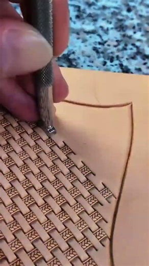 Hand-carving intricate patterns on leather with extreme precision #popular #craft #crafts #skills