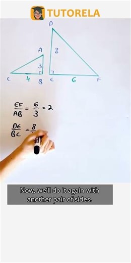 Determining the Scale Factor in Similar Triangles #Math #SimilarTrianglesAndPolygons