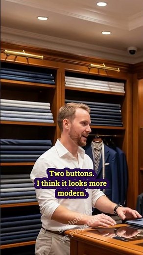 Custom Tailor Blazer at the Boutique #englishdailyconversation #englishforbeginners