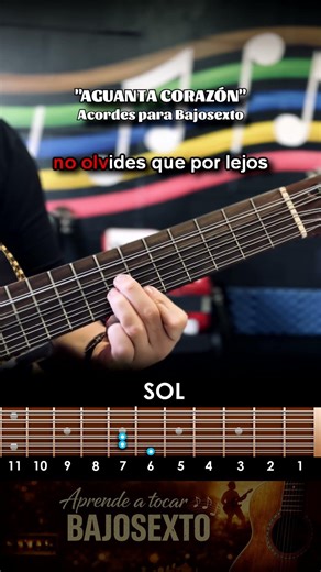 "Aguanta Corazon" Acordes Basicos en Bajosexto / Bajoquinto P2 #acordes #bajosexto #bajoquinto