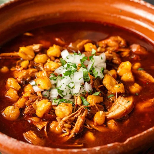 Chicken Pozole (Pozole Rojo de Pollo)