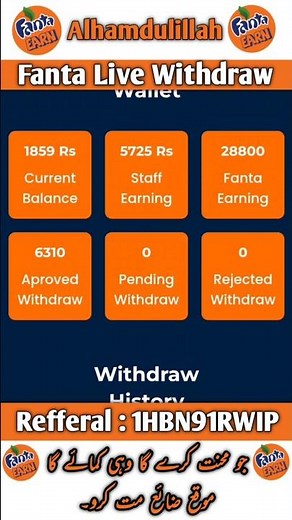 Fanta Earning Website 2026 | Daily Earning Proof | Live Withdraw #fanta #earningapp #money
