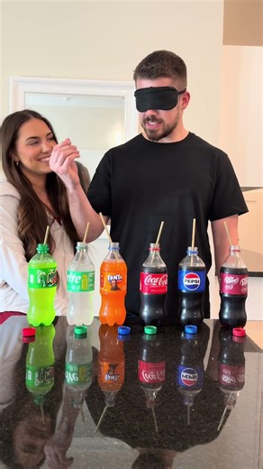 whose did you see first?! mine or his taste test 😆 how would you do? #drink #challenge #tastetest
