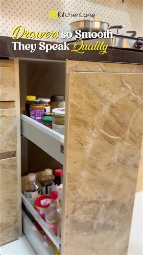 Soft-Close Drawers in Luxury Modular Kitchen | Premium Finish at Lodha New Cuffe Parade