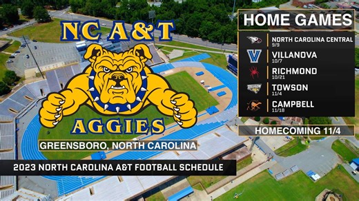 1.1K views · 17 reactions | North Carolina A & T State University 2023 Football Schedule Since 1901 The Aggies have been Playing College Football. Here is the Schedule for the 2023 College Season for the Aggies. Produced by SPOT-TV NETWORK Filmed by Julius Parker ~ Edited by Troy Jones Aggie Alumni 2023 | SPOT-TV NETWORK | Facebook