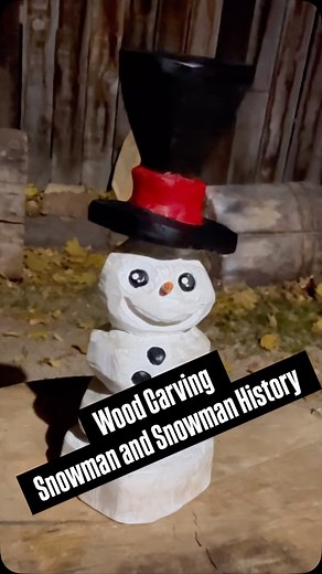 1K views · 28 reactions | Wood carving a snowman with a chainsaw. I...