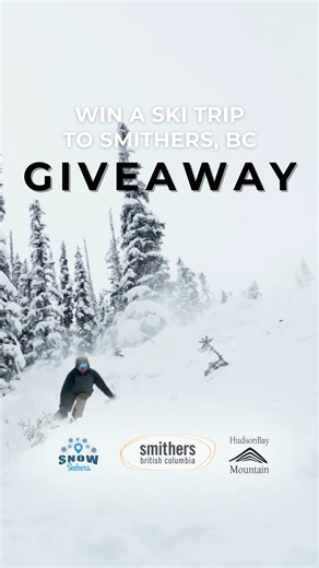 🚨 GIVEAWAY ALERT! 🚨 Hudson Bay Mountain is opening early, and we want to see you get there this season! Score a soulful Smithers stay, with two days to rip it up at Hudson Bay Mountain, courtesy of Tourism Smithers, Hudson Bay Mountain Resort and yours truly. ✨ Prize Includes: 🚠 4 lift tickets (2 people x 2 days) 🛌 2 nights’ stay at any Smithers Ski & Stay partner A winner will be drawn on November 28 and we will announce the winner on Instagram and Facebook. To enter: 1️⃣ follow Hudson Bay 
