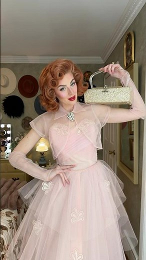 Vintage 1950s Retro Cinderella Glass Slipper Style Moment 🌸👠💕 #vintage #style #cinderella