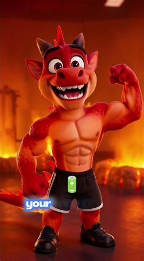 Unleash Molten Power 🔥 Cute Dragon Fitness
