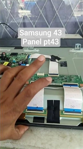 samsung tv panel pt43 blank. no display. pin 29 ke st1 #ledpanelrepair #servistv #tvrepair