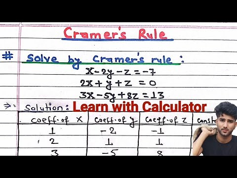 Cramer's Rule: The Most Extra Math Solution || Solve by Cramer's rule ||Arya Anjum