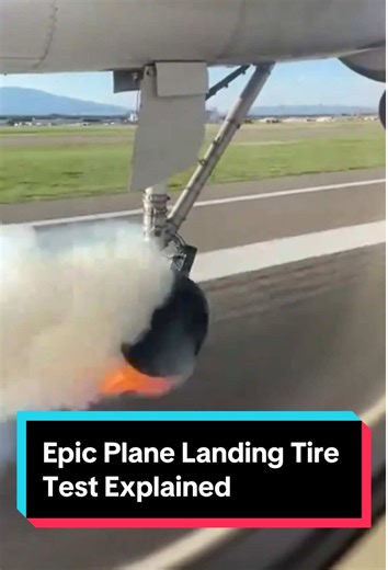 Epic Plane Landing Tire Test Explained#InsaneLanding#Aviation#PlaneFacts#TikTokLearn