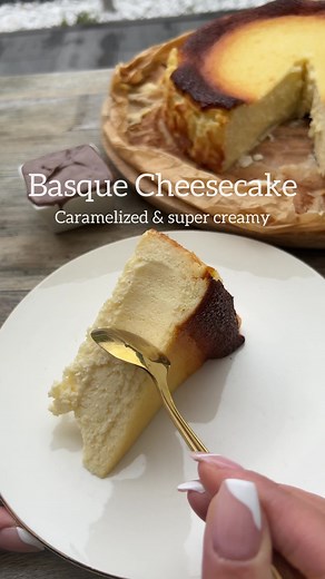 Basque cheesecake ✨ #cheesecake #basque #sansebastian