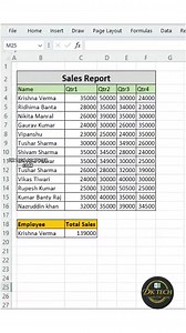 99K views · 1.2K reactions | Employees total sales calculation using SUM & VLOOKUP Function in Excel  #shorts #excelshorts #MicrosoftCopilot #explorereels #msexceltutorials #viralreelschallenge #explorepage #exploremore #trend #explorar #msexcelshortcutkeys #Microsoft #Microsoft365 #microsoftexcel #trendingreel #viralvideochallenge #explore #dktechcomputergyan | DK TECH Computer GYAN | Facebook