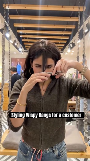 How i set Wispy Bangs for a customer #wispybangs #nishhair #bangs #hairextensions