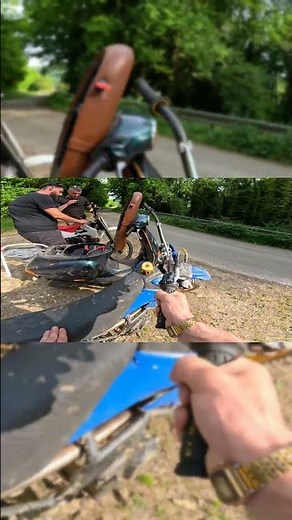 THE MOTORCYCLE BURNS ME 3 TIMES 🔥😂 #motocross #dirtbike #exhaust #burn