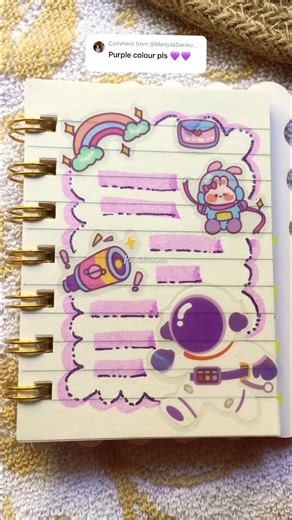Purple kawaii sticker journal 💜@pastelCanvas18 #shortsfeed #journalwithgie