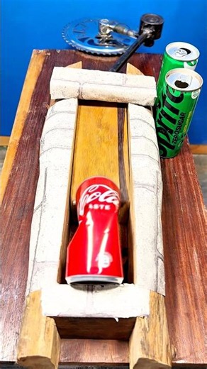 Sprite vs Coke Can Which Can Survives the Crusher?😱 #shorts #Coke #Sprite #CanCrushing #viral #asmr